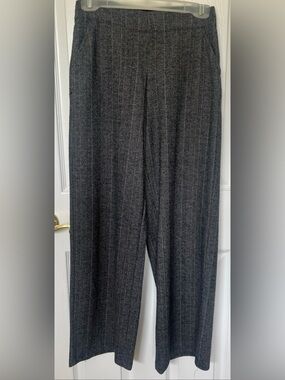 Max Studio Sz S High Rise Wide Leg Pants Elastic Waist Check Pattern EUC